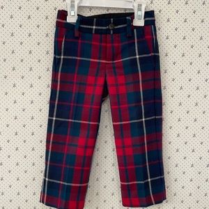 Janie and Jack Red and Blue Plaid Formal Pants